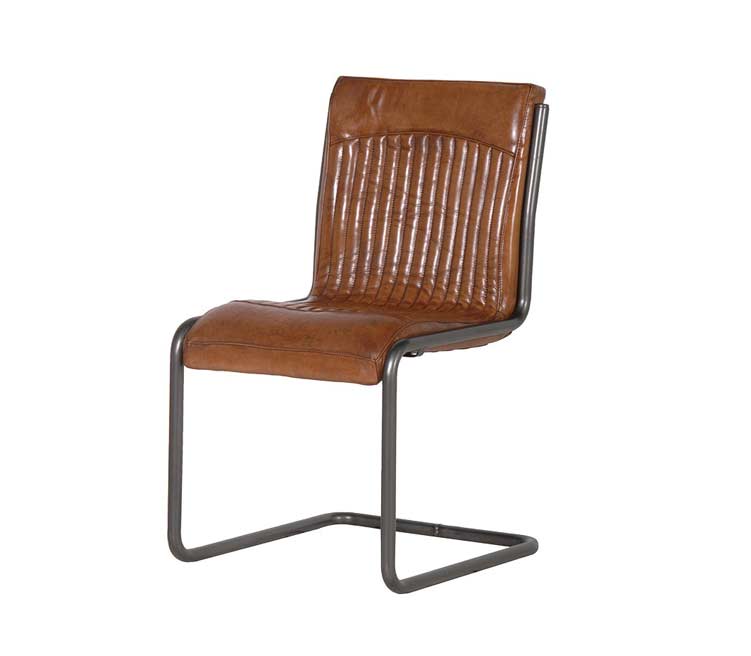 IU02 - Leather Industrial Chair - Drakes Bar Furniture