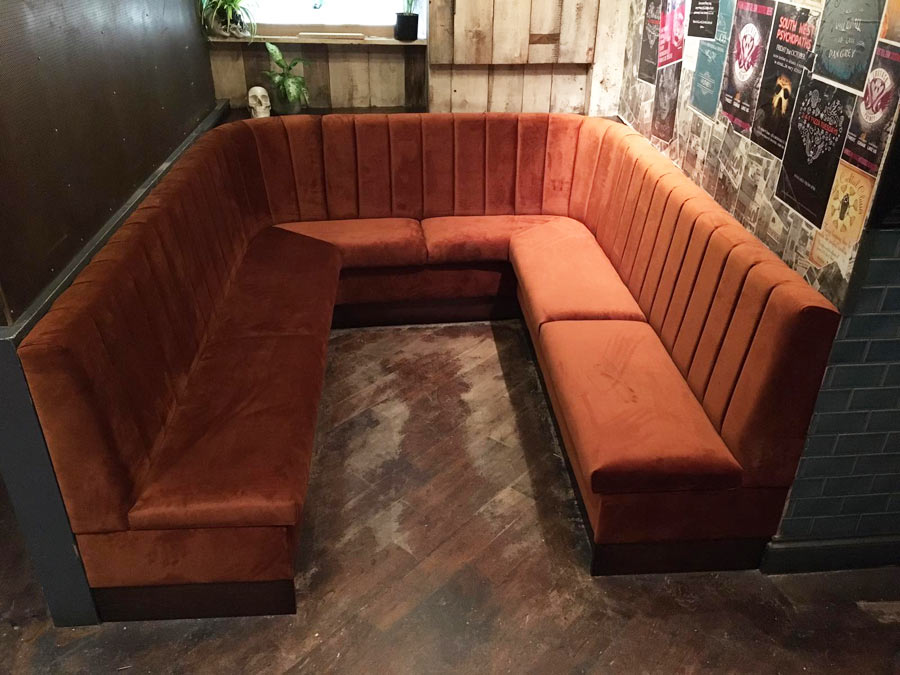 Bespoke Booth Seating For Pub/Bar/Restaurant/Club Real Leather £85 per Foot 